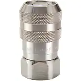 派克FS 系列快換陰接頭 - 使用化學(xué)兼容性強(qiáng)的316不銹鋼材料，無溢流型，承壓可達(dá)2000 psi
